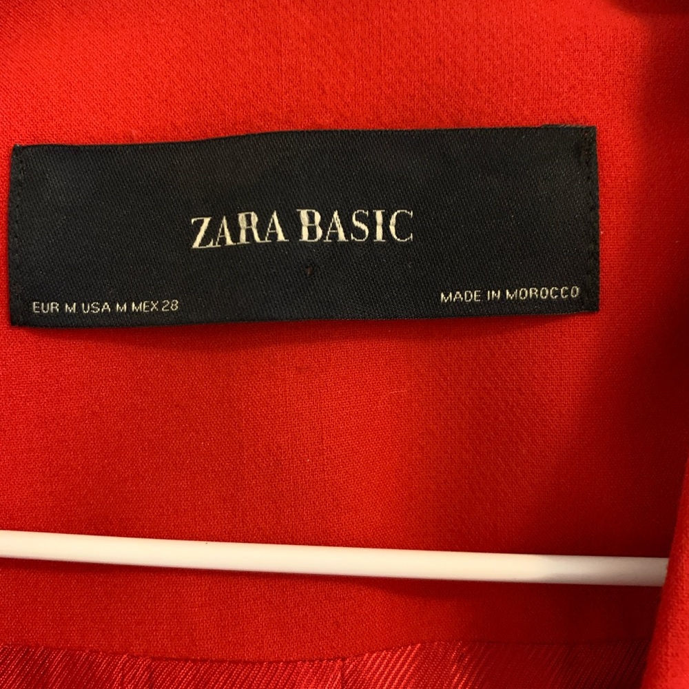 Zara Red Open-Front Blazer - Picture 3 of 3
